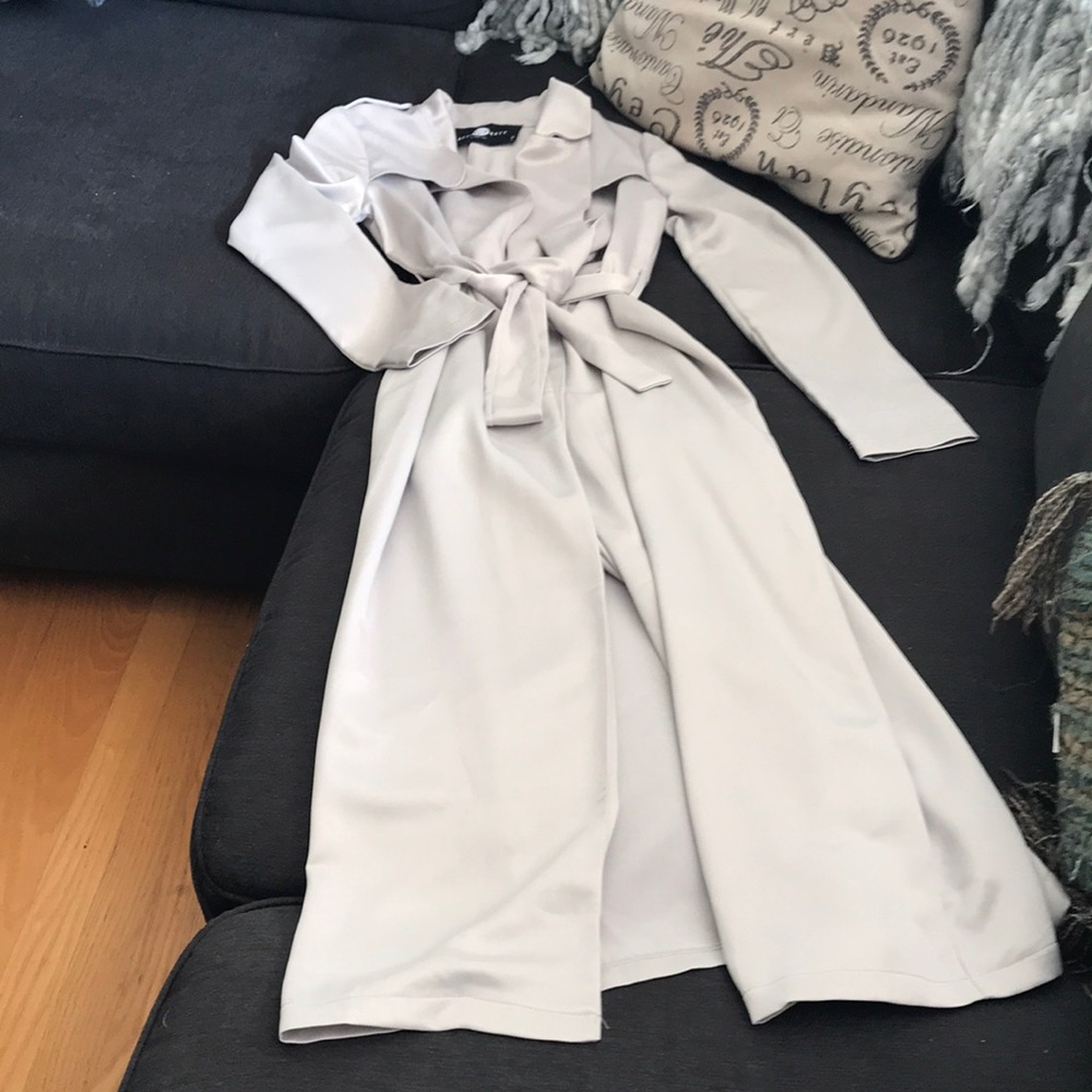 Beautiful silver trench.